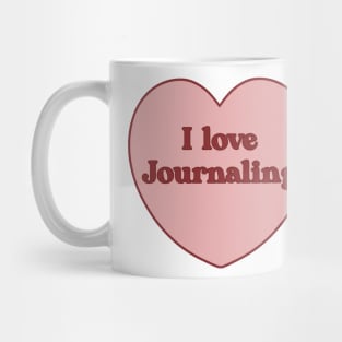 I love journalling heart aesthetic dollette coquette pink red Mug